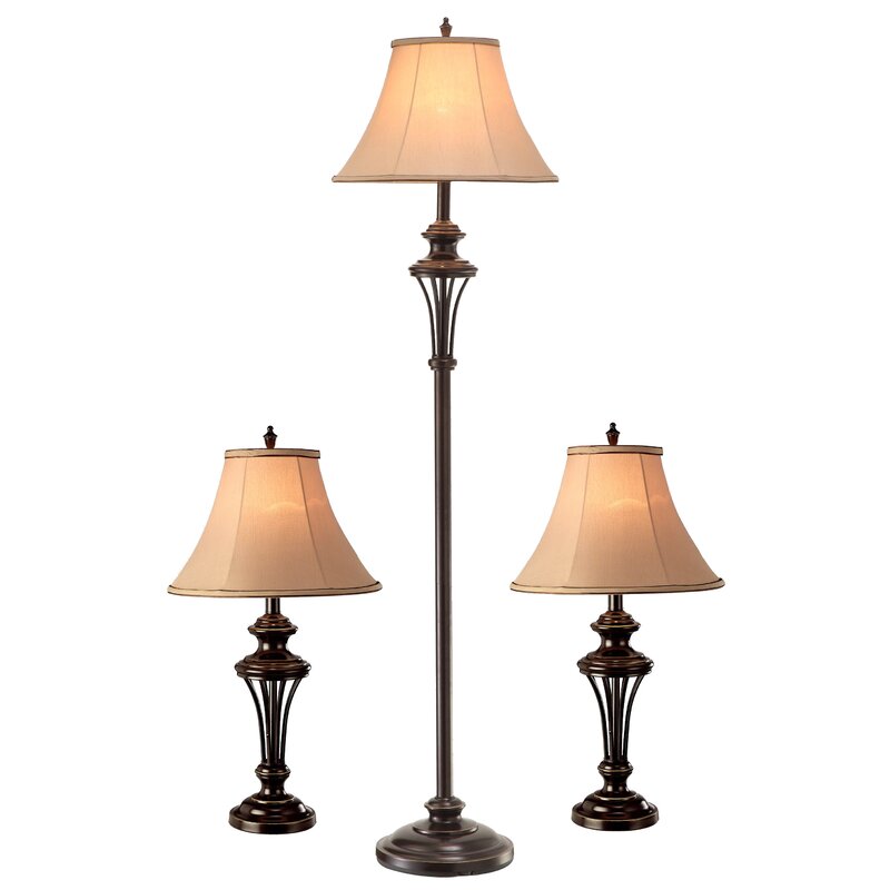 modern 3 piece lamp set